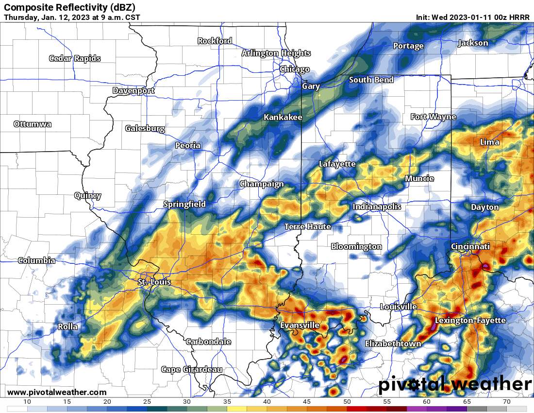 Rain and Potential Thunderstorms Wednesday Night and Thursday